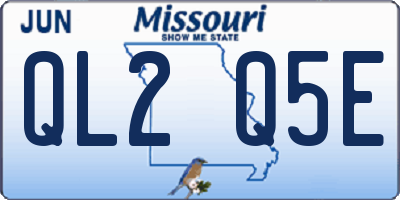 MO license plate QL2Q5E