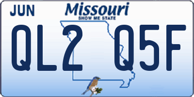 MO license plate QL2Q5F