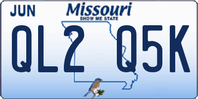 MO license plate QL2Q5K