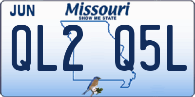 MO license plate QL2Q5L
