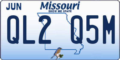 MO license plate QL2Q5M