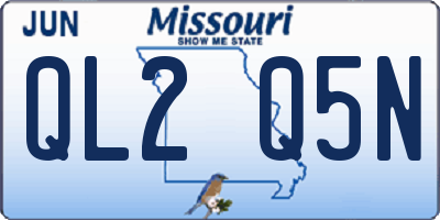 MO license plate QL2Q5N