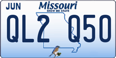 MO license plate QL2Q5O