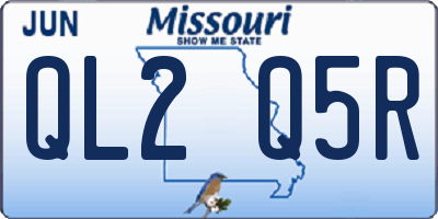 MO license plate QL2Q5R