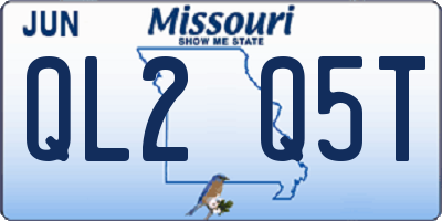 MO license plate QL2Q5T