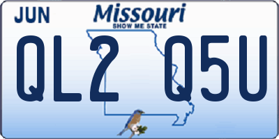 MO license plate QL2Q5U