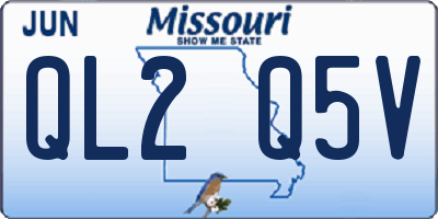 MO license plate QL2Q5V