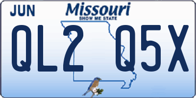 MO license plate QL2Q5X