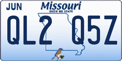MO license plate QL2Q5Z
