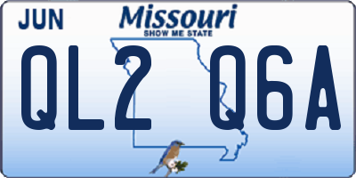 MO license plate QL2Q6A