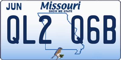 MO license plate QL2Q6B