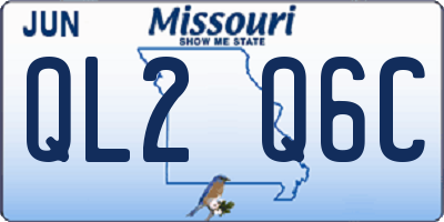 MO license plate QL2Q6C