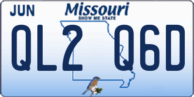 MO license plate QL2Q6D
