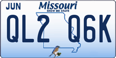 MO license plate QL2Q6K