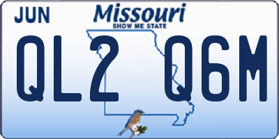 MO license plate QL2Q6M