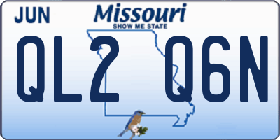 MO license plate QL2Q6N