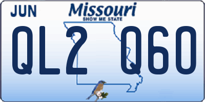 MO license plate QL2Q6O