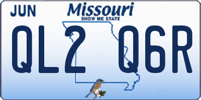 MO license plate QL2Q6R