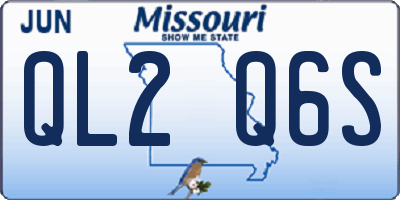 MO license plate QL2Q6S