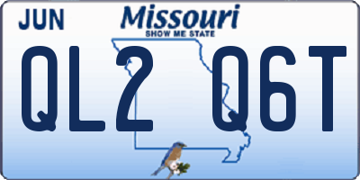 MO license plate QL2Q6T