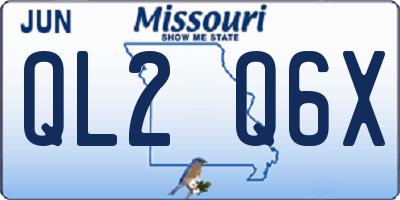 MO license plate QL2Q6X