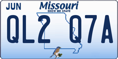MO license plate QL2Q7A