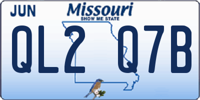 MO license plate QL2Q7B