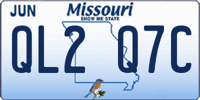 MO license plate QL2Q7C