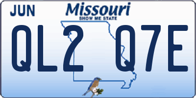 MO license plate QL2Q7E