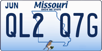 MO license plate QL2Q7G