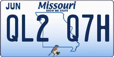 MO license plate QL2Q7H