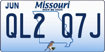 MO license plate QL2Q7J