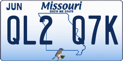 MO license plate QL2Q7K