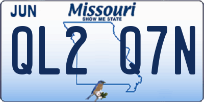 MO license plate QL2Q7N