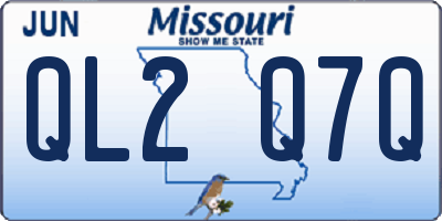 MO license plate QL2Q7Q
