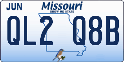 MO license plate QL2Q8B
