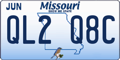 MO license plate QL2Q8C