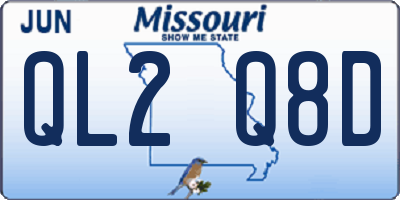 MO license plate QL2Q8D