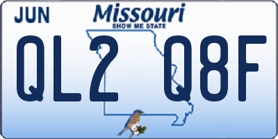 MO license plate QL2Q8F