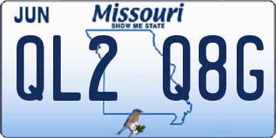 MO license plate QL2Q8G