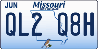 MO license plate QL2Q8H
