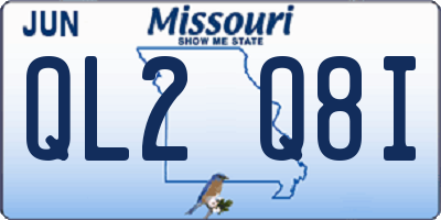 MO license plate QL2Q8I