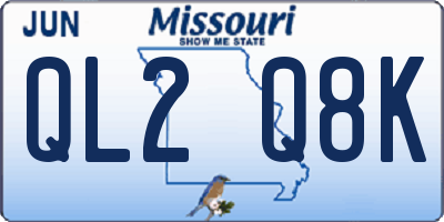 MO license plate QL2Q8K