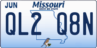 MO license plate QL2Q8N