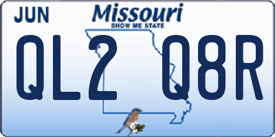 MO license plate QL2Q8R