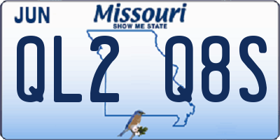 MO license plate QL2Q8S