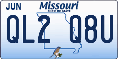 MO license plate QL2Q8U