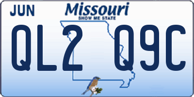 MO license plate QL2Q9C