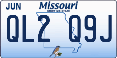MO license plate QL2Q9J