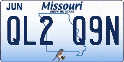 MO license plate QL2Q9N